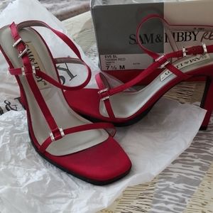 Satin High Heel Sandals by Sam & Libby